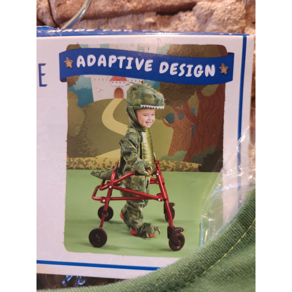 New! Dinosaur Dream Play Imagine Costume with Dino Head, Feet, and Raptor Hands